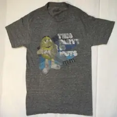 エム&エムズ　m&m's Sくらい　プリントTシャツ　杢グレー