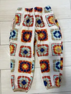 BREEZE 幾何学模様 フリースパンツ 100