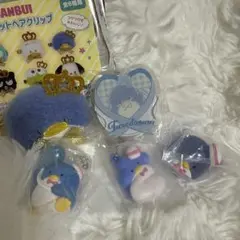 はぴだんぶい　ヘアクリップ　タキシードサム スマホグリップ ガチャガチャ セット