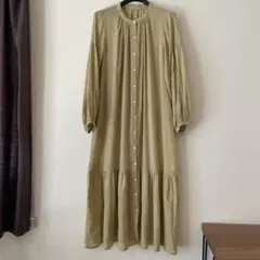 グローバルワーク　シャツワンピース　マキシ丈ワンピース　レディース