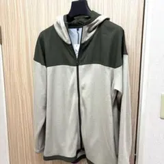 2CV フルジップフード付きパーカー グレー/オリーブ