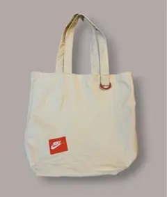 【美品】NIKE ナイキ キャンバス トートバッグ アイボリー　Dリング A4
