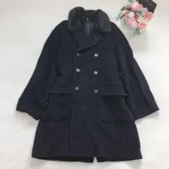 SOPRANI UOMO ロングコート アウター ウールコート シンプル 黒のサムネイル