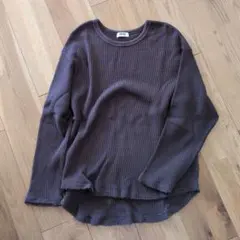 シークレットセール⭐RHC ブラウン ワッフル長袖Tシャツ