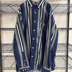 90'sタグ　エディーバウアー　ストライプ コーデュロイシャツ 長袖
