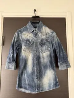 デニム長袖シャツ