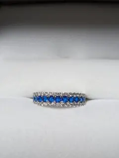 天然アウイナイト ダイヤモンド フリーサイズリング 計0.26ct PT950 天然アウイナイト ダイヤモンド フリーサイズリング 計0.26ct PT950