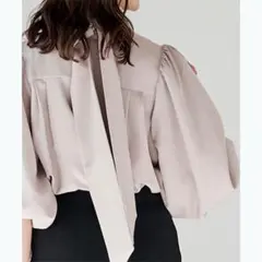 ur's　ブラウス シャツ 2wayボリュームスリーブボウタイブラウス