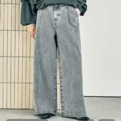 レプシィム　タックデニムパンツ　M