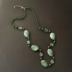 ✴︎❇︎クリスタル風ビーズ長めのネックレス長さ78cm❇︎✴︎