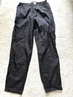 90s NIKE ナイキ 銀タグ ナイロンパンツ ブラック 刺繍ロゴ　L