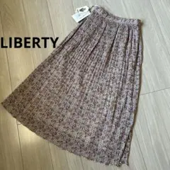 タグ付き　リバティ　小花柄　プリーツロングスカート　ヴィンテージ　日本製