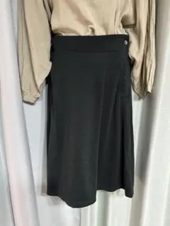 1653.in this lifeダークグリーンひざ丈スカート☆