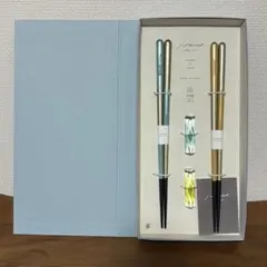 新品箱入★ ペアお箸　夫婦箸 箸置き付 ブルー/イエロー日本製 食洗機対応のサムネイル