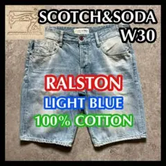 SCOTCH&SODAスコッチアンドソーダ ハーフパンツ デニム30ライトブルーのサムネイル