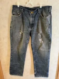 Carhartt デニムパンツ 46x30 ダメージ加工 archive - メルカリ