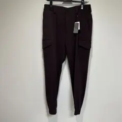 ESTNATION ミラノリブ テーパードパンツダークブラウン