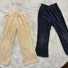 やみつきになる履き心地ニットコールパンツ Lycee mine 2点セット