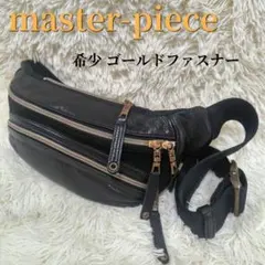 【希少】MASTER PIECE マスターピース ボディバッグ ウエスポーチ 金