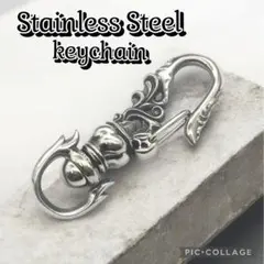 シルバー キーチェーン キーリング カラビナ キーホルダー ウォレットチェーン