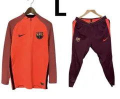 ナイキ　FCバルセロナ　サッカー　ジャージ　セットアップ オレンジ　L