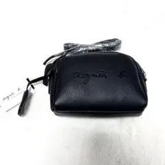 【新品未使用】アニエス・ベー　agnes b. ショルダーバッグ シボ革　型押し