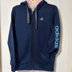 adidas ネイビー パーカー Mサイズ