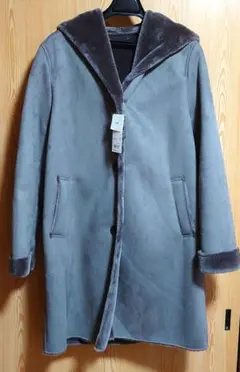 UNIQLO ムートンコート グレー Lサイズ