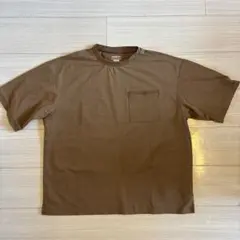 INHERIT ビジカジTシャツ　ブラウン　Mサイズ表記実寸Ｌ相当のサムネイル