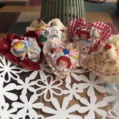 カントリー雑貨♡♡ぷくぷくハート磁石入り❤︎ Ａ