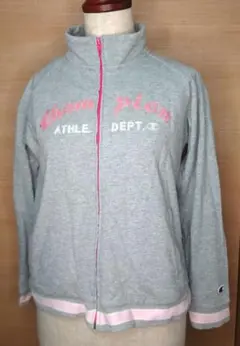 チャンピオンレディースグレー ジップアップスウェット　160cm