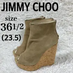 ジミーチュー　ウェッジソールサンダル　オープントゥー　スウェード　ブーツサンダル