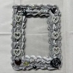 ホイップデコケース 硬貨ケースデコ トレカケースＢ８グレー×白