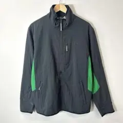 00's/vintage/ナイロンジャケット/刺繍ロゴ /グレー /y2k