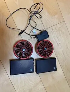 HOOHV9シリーズ 13V ファン4個 バッテリー2個 充電器2個 動作確認済 