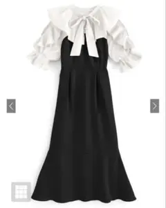 GRL オープンショルダー フリル袖 ワンピース