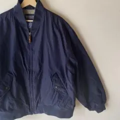 90s Lands' End ネイビー MA-1 ボンバージャケット
