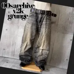 00s OLD UNIQLO black denim y2k 鬼フェード 退廃的 - メルカリ