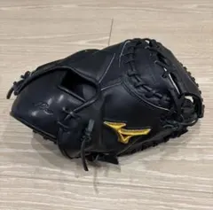 ミズノプロ キャッチャーミット 黒 軟式用 2025モデル】ミズノ 少年軟式 キャッチャーミット 大城モデル