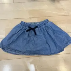 デニムスカート 100cm 黒ショートパンツ付き