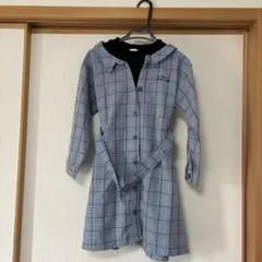 Si-Shu-Non チェック柄シャツ 重ね着風ワンピースのサムネイル