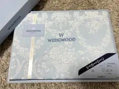 【新品未使用】ギフト品WEDGWOOD ウェッジウッド シングルシーツ 刺繍水色