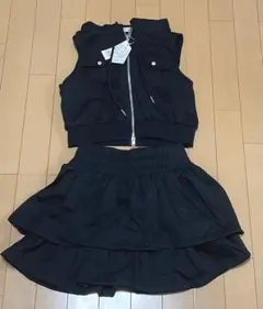 INGNI ラメ裏毛ZIPパーカー ブラック