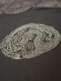 USA製 90s Stussy ドラゴン 紺タグ L 黒 ストゥーシー