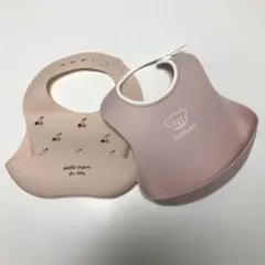BabyBjörn シリコンエプロン ピンク チェリー柄