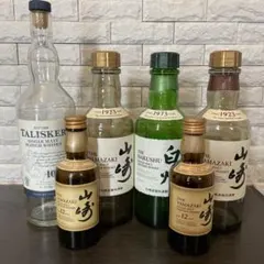 山崎12年 ミニボトル 空瓶 2本 他 ウイスキー 空瓶セットのサムネイル