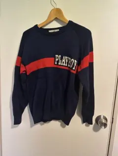 PLAYBOY ニットセーター ネイビー　プレイボーイ
