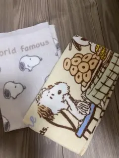 スヌーピー　フェイスタオル　２枚セット