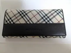 BURBERRY 長財布 ノバチェック がま口 ブラックのサムネイル