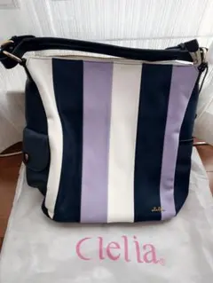 Clelia ストライプショルダーバッグ